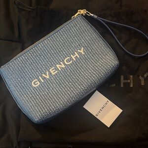 Givenchy Textured Blue Pouch